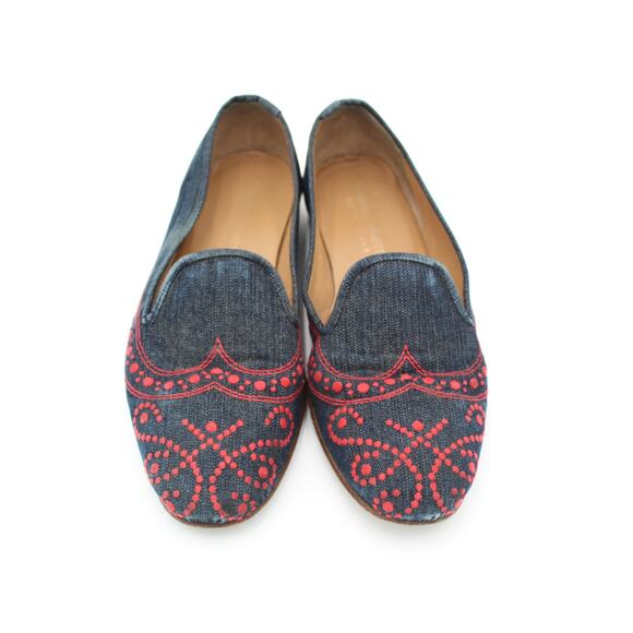 Stubbs & Wootton Loafer Mens Size 10.5 Blue Denim Slip On Slipper Shoe Preppy main image 9